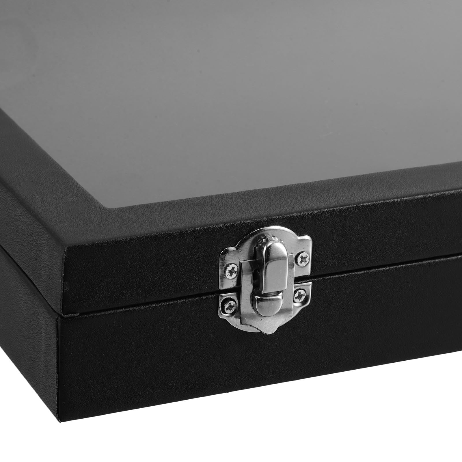 Angoily Scatola Porta Gioielli e Spilla in Velluto Nero Coperchio Acrilico Trasparente, Organizzatore Portatile per Collezione in Casa e Ufficio