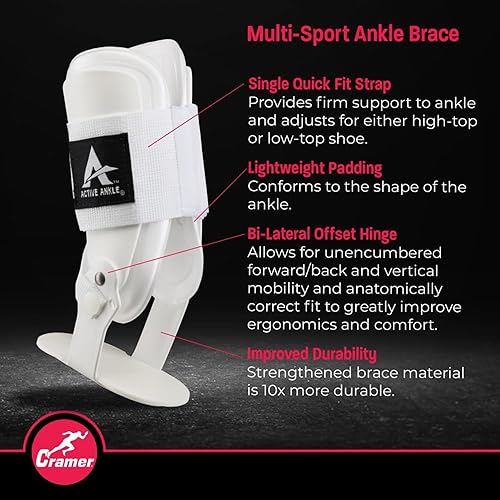 Miniatura 2 de Tobillera activa T2, estabilizador rígido de tobillo para protección y soporte de esguince para voleibol, animadoras, tobilleras de compresión