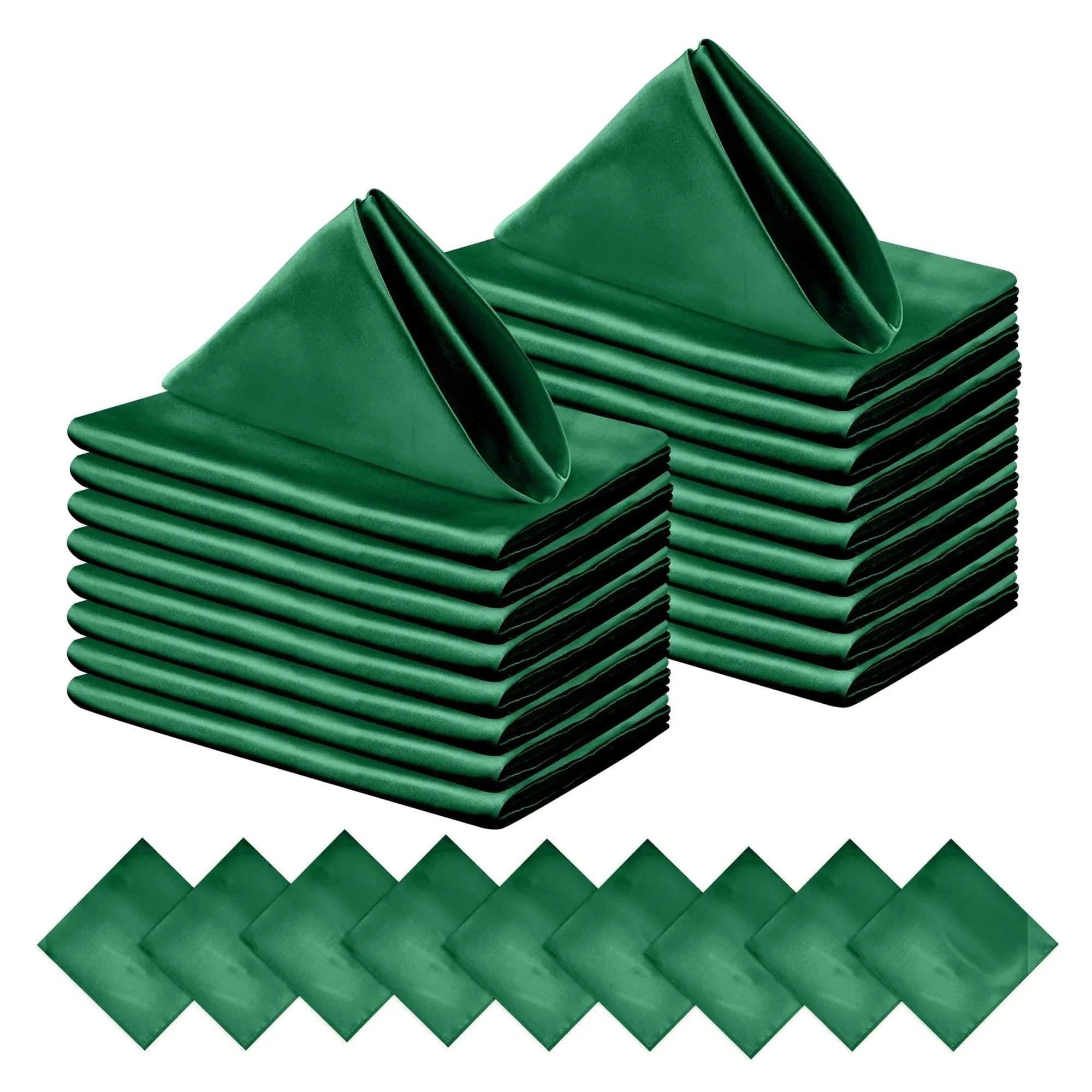 Napkins 50PCS Satin Napkins 30X30CM Soft Dinner Square For Party Wedding Decoration Banquets(Color 03)