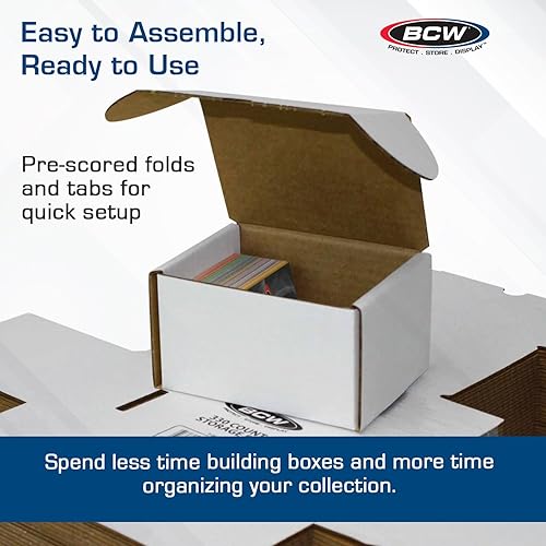 Miniatura 5 de BCW Caja de almacenamiento de 330 tarjetas coleccionables  Organizador de cartón para béisbol, baloncesto, tarjetas de fútbol, MTG, Pokémon,