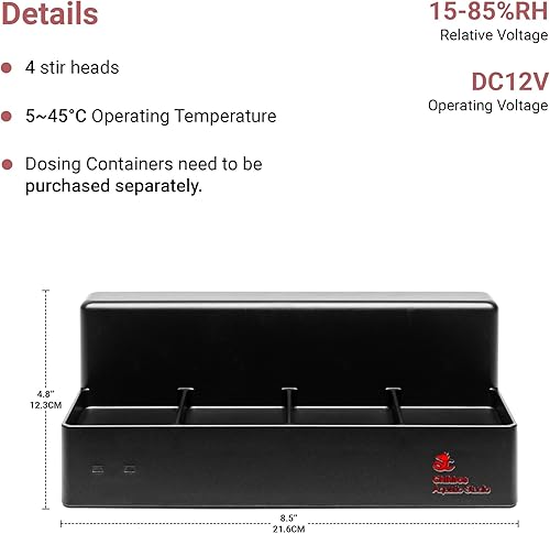 Miniatura 3 de Chihiros - Agitadores magnéticos de dosificación, sistema de dosificación de acuario controlado por aplicación, base agitadora de nutrientes para