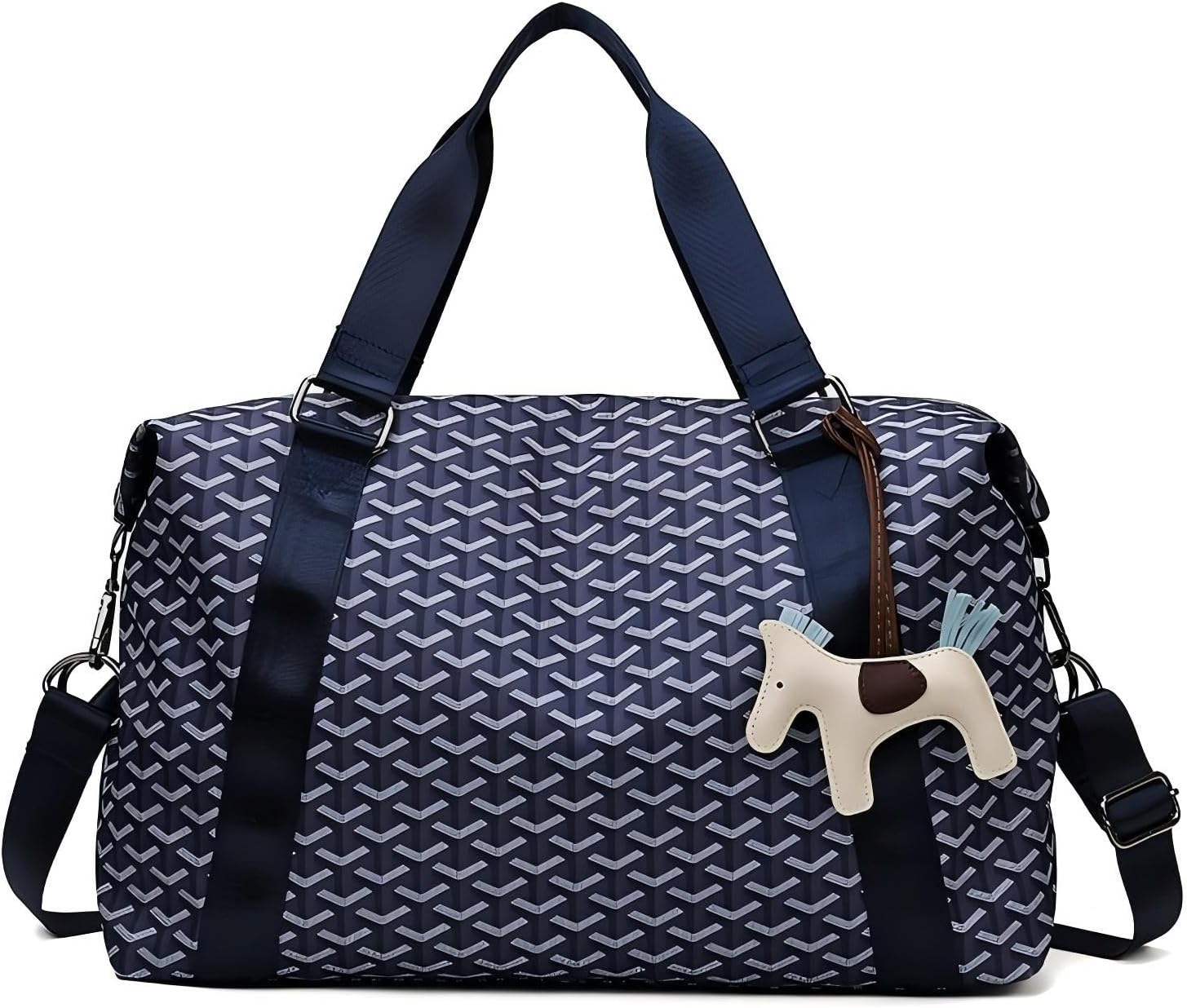 Premium Gym & Travel Duffle Bag - 17.3 x 7.1 x 11 in Multi-Functional for Fitness, Travel & Sports (Black)