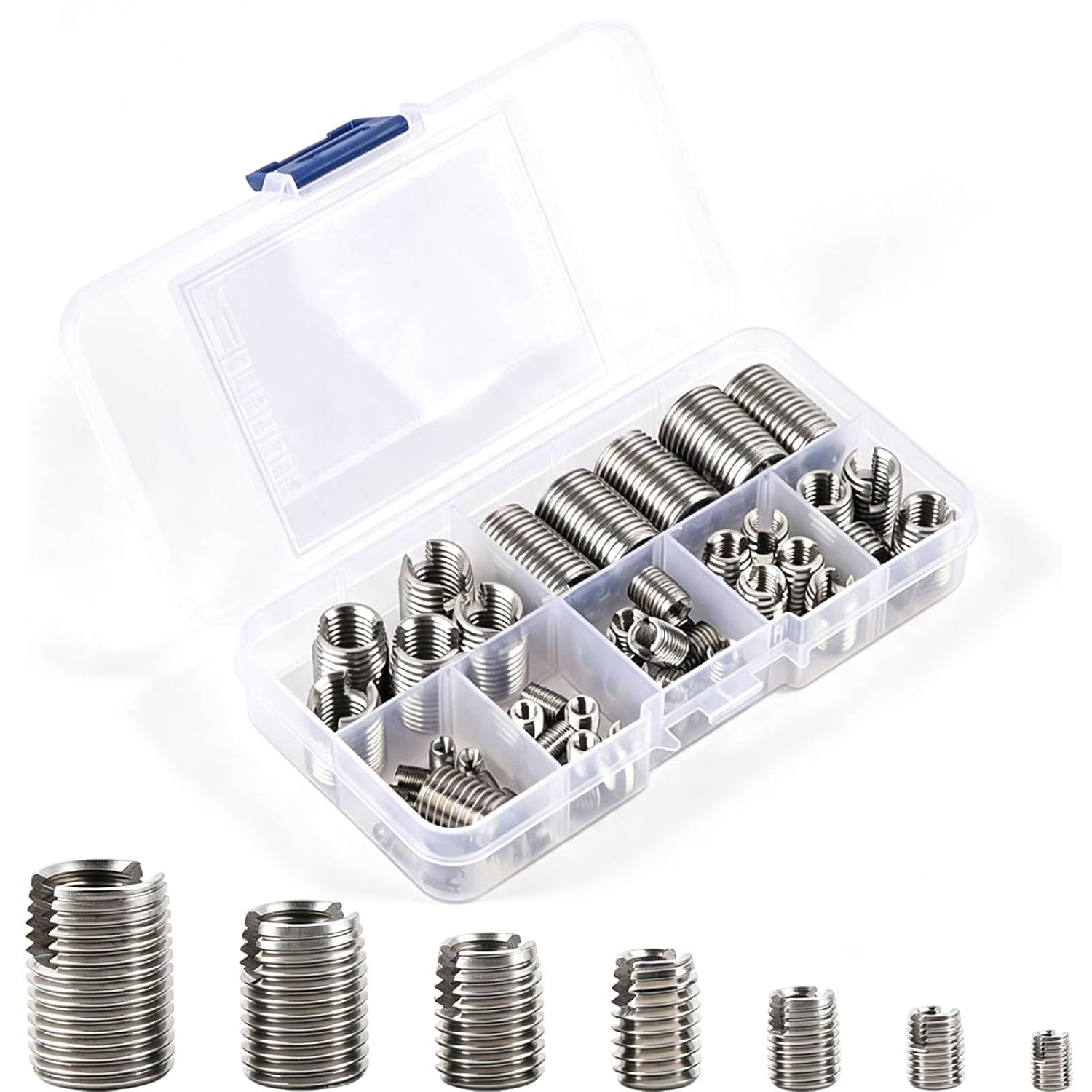 50PCS Stainless Steel Inner Thread Self Tapping Inserts Prevents Loosening
