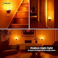 Vista 74 de L LOHAS LED Luz nocturna, paquete de 2 luces nocturnas regulables enchufables a la pared, luz nocturna RGB que cambia de color con sensor de luz