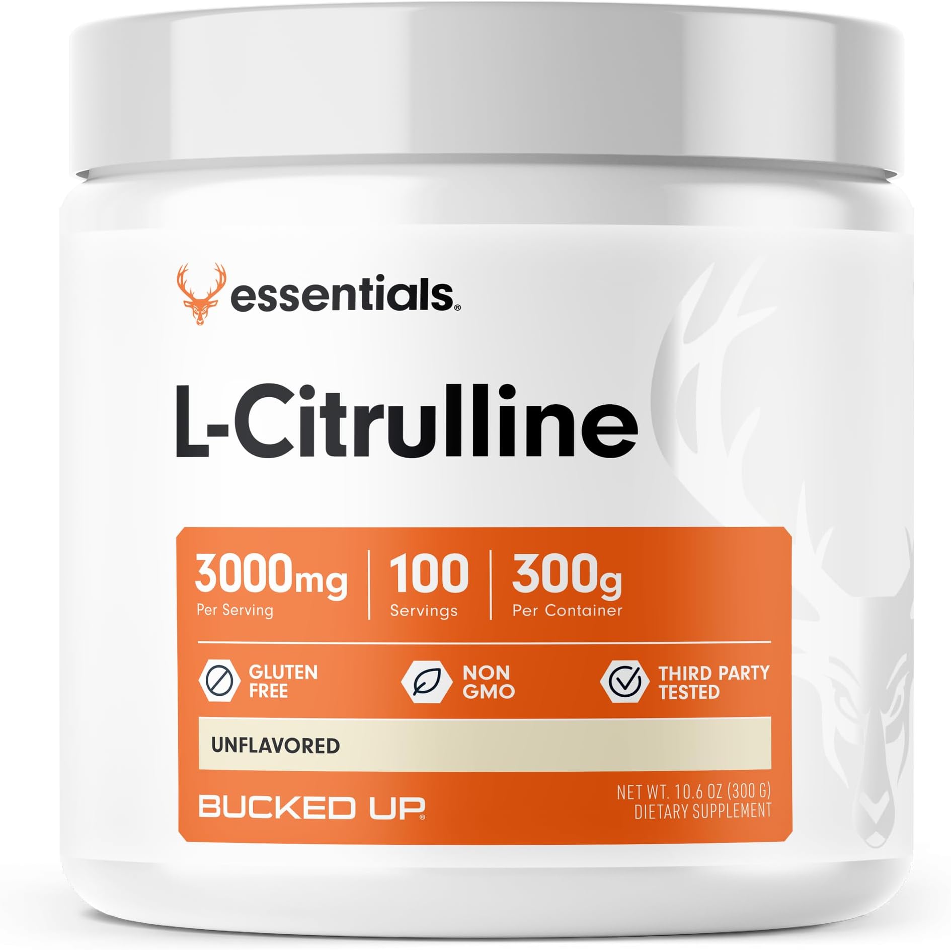 L-Citrulline 3000mg Powder, Essentials (100 Servings)
