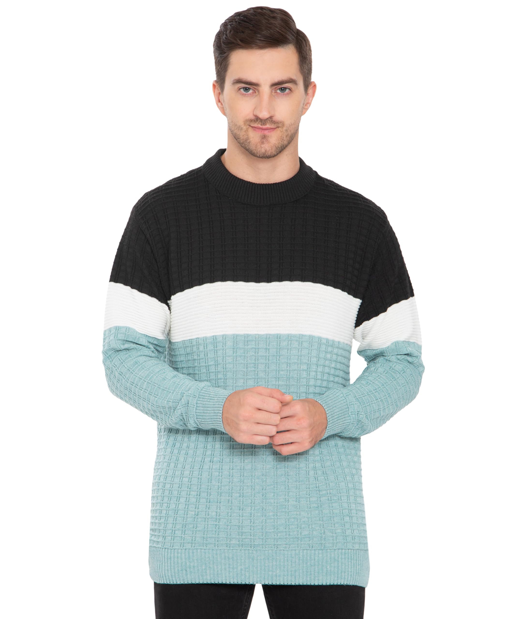 MatelcoMens Crew Neck Full Sleeves Pullover Sweater