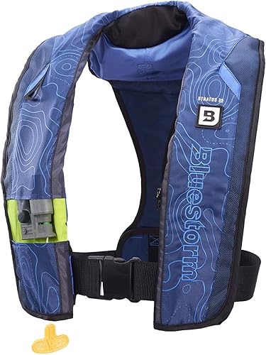 Miniatura 26 de BLUESTORM Stratus 35 Chaleco salvavidas inflable PFD para adultos Guardacostas de Estados Unidos (USCG) aprobado por la Guardia Costera