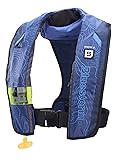 BLUESTORM Stratus 35 Inflatable Life Jacket PFD for Adults | US Coast Guard (USCG) Approved Automatic Self Inflating Life Vest Preserver with Manual Ripcord Deep Blue