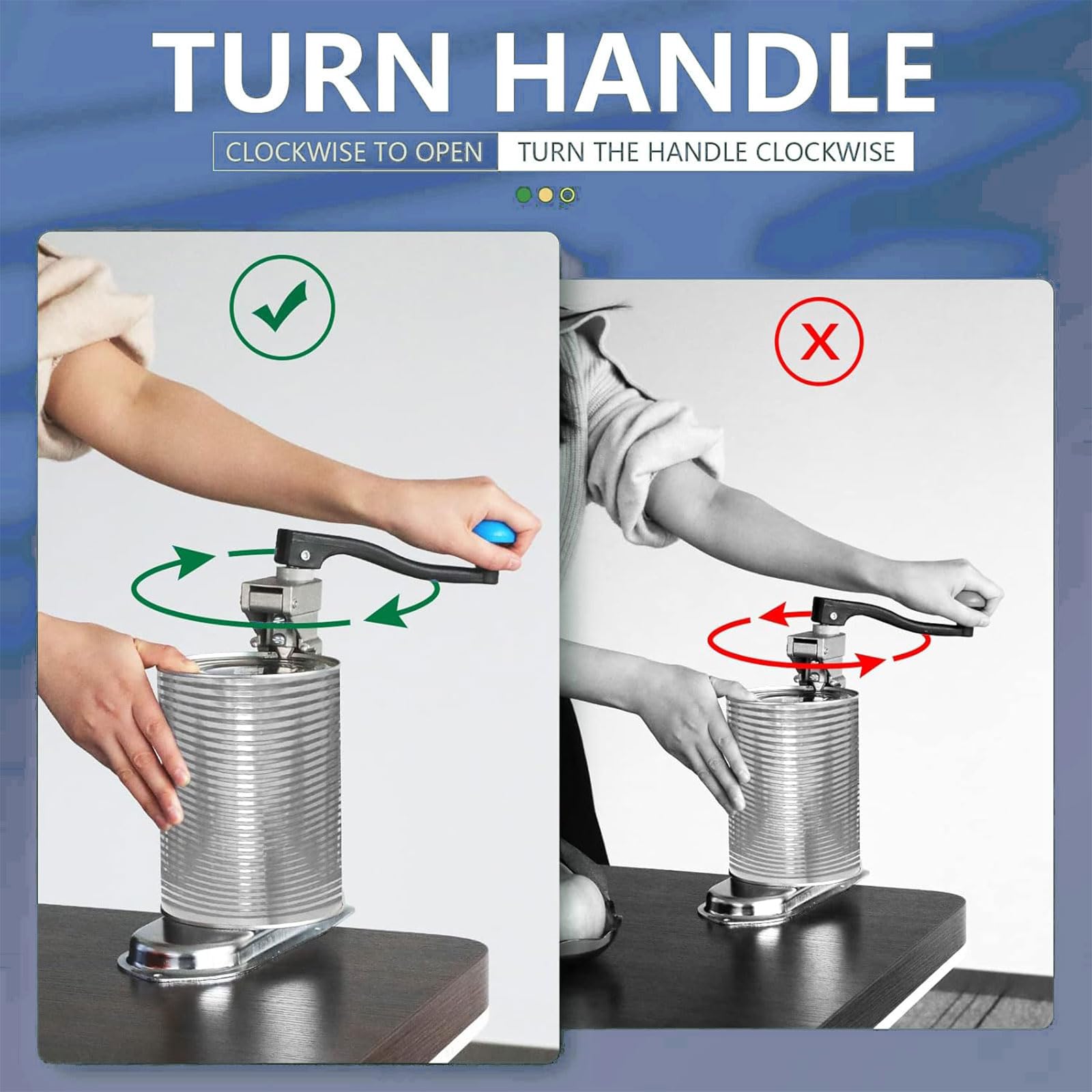 Abrelatas profesional de alta resistencia, manual de acero inoxidable para latas altas, base de acero duradera para uso industrial. plata 75cm/29.5in