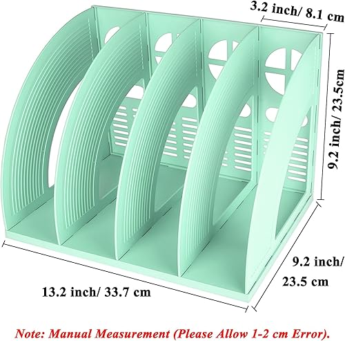 Miniatura 9 de SAYEEC 2 Pcs Magazine Holder, Gray Desk File Organizer Plastic 3 Compartment File Holder Folder, Stand File Divider Document Cabinet Rack Book