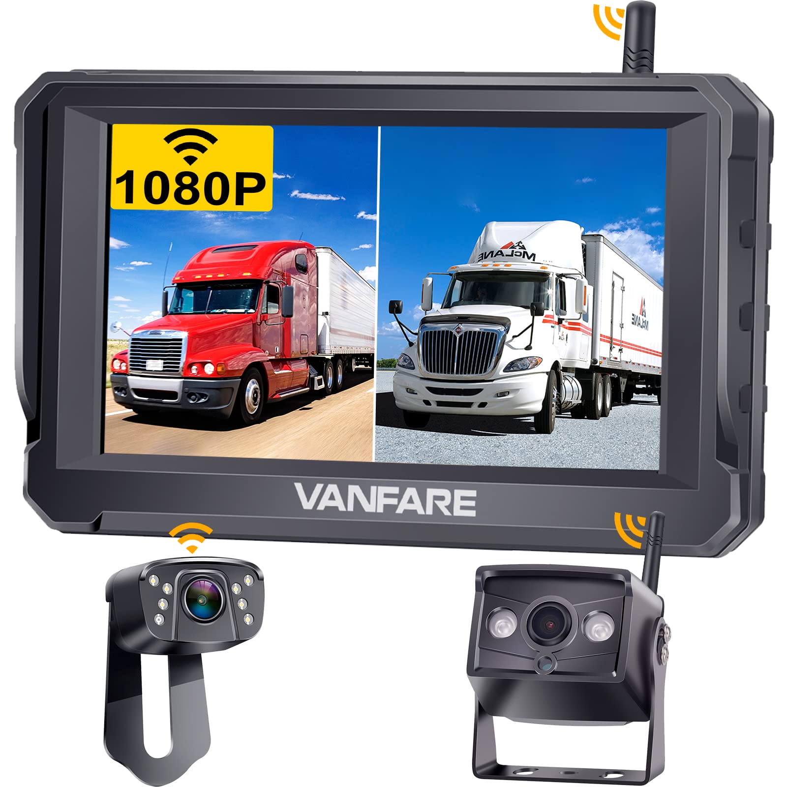 ワイヤレスカメラ付きバックモニター 5インチ Amazon.co.jp: OBEST 新開発5インチ AHD 1080P バックモニター