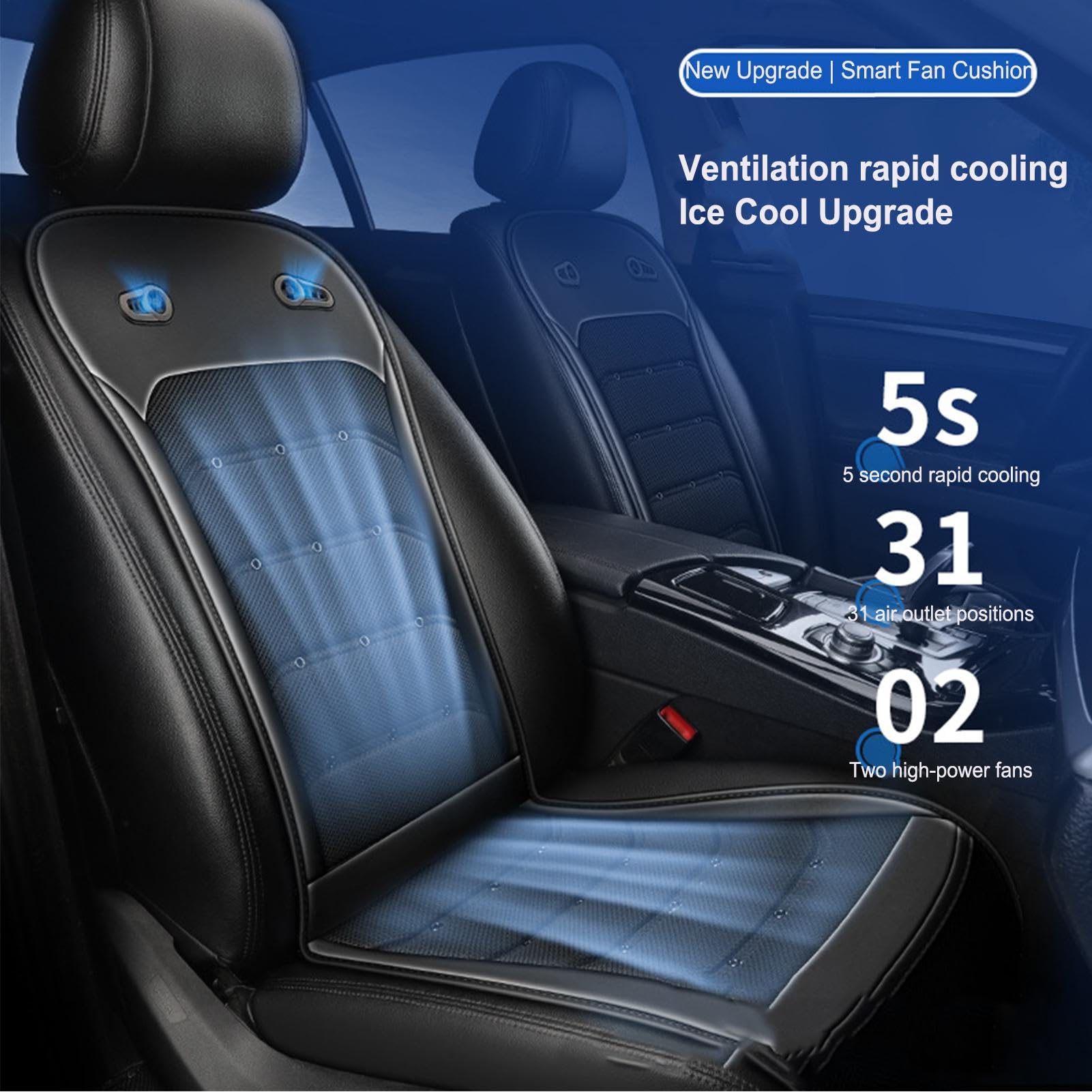 Genérico Almohadilla de enfriamiento del asiento de coche, Cubierta del asiento de enfriamiento del asiento - Almohadilla de cojín de asiento de enfriamiento de coche