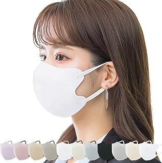 [ICHIMIZU] 春改良 花粉マスク 3Dマスク 60枚入 (10枚×6パック）薄いマスク 不織布マスク 立体マスク バイカラーマスク 小顔マスク カラーマスク 敏感肌向け メイクが付きにくい 息がしやすい 耳紐同色 柔らかい耳紐 耳が痛くならない 肌にやさしい 3層構造 普通サイズ 男女兼用 PM2.5/花粉/微粒子対応