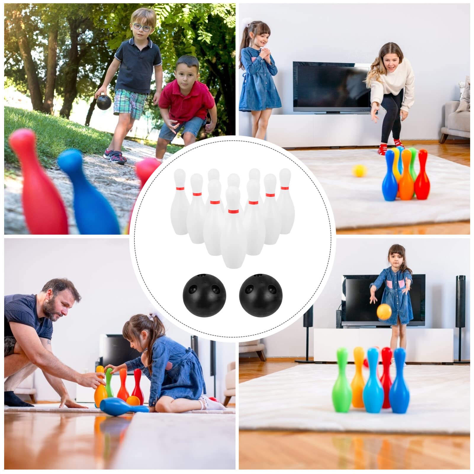 STOBOK Gioco a cono per bambini bambini Bowling Set Bowling Set giocattolo per bambini in età prescolare scuola età bambino età coni giocattolo