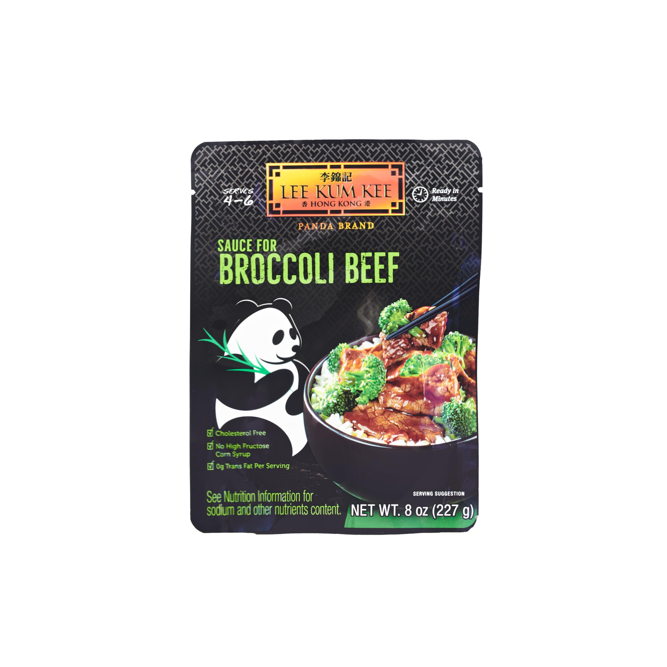 Lee Kum Kee Panda Brand Sauce for Broccoli Beef, 0g Trans Fat, No Artificial Flavors, No High Fructose Corn Syrup, Cholesterol Free, 8 Ounces (Pack of