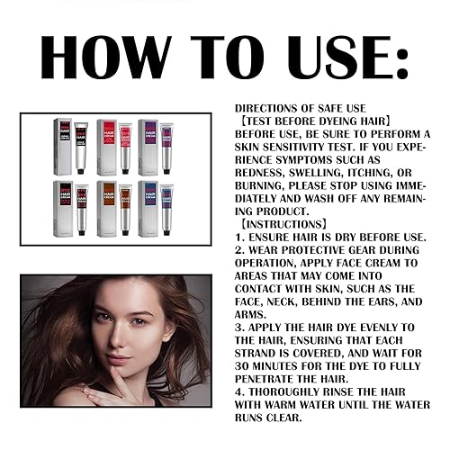 Silver Gray Hair Dye Cream - Permanent DIY Hair Color (6 Colors)(Brown,100 Ounce (Pack of 1))