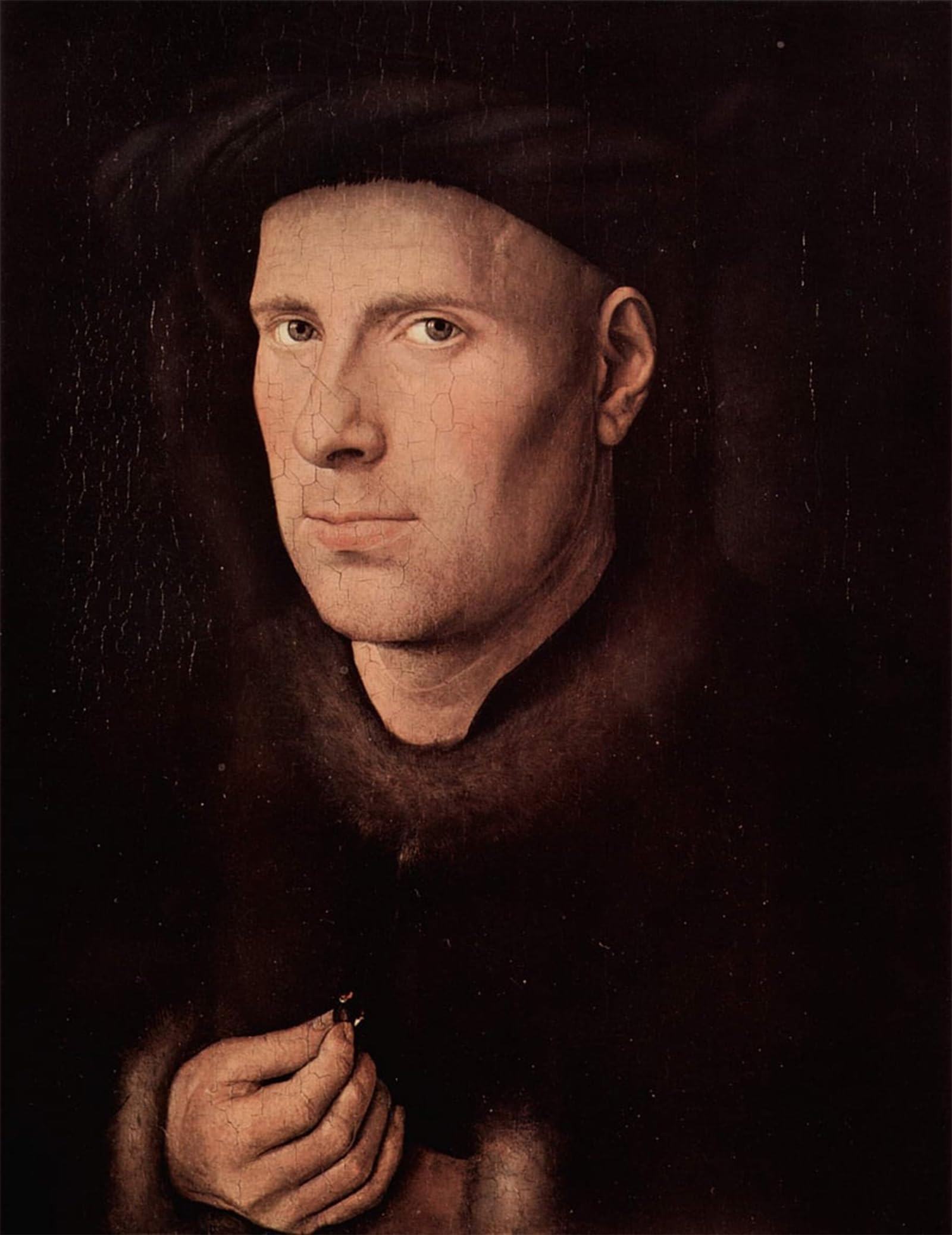 ARTXLXXBN Famous Art Print Poster Vintage Wall Art Portrait of Jan De Leeuw by Jan Van Eyck Canvas Art Poster for Home Decor 60x90cm