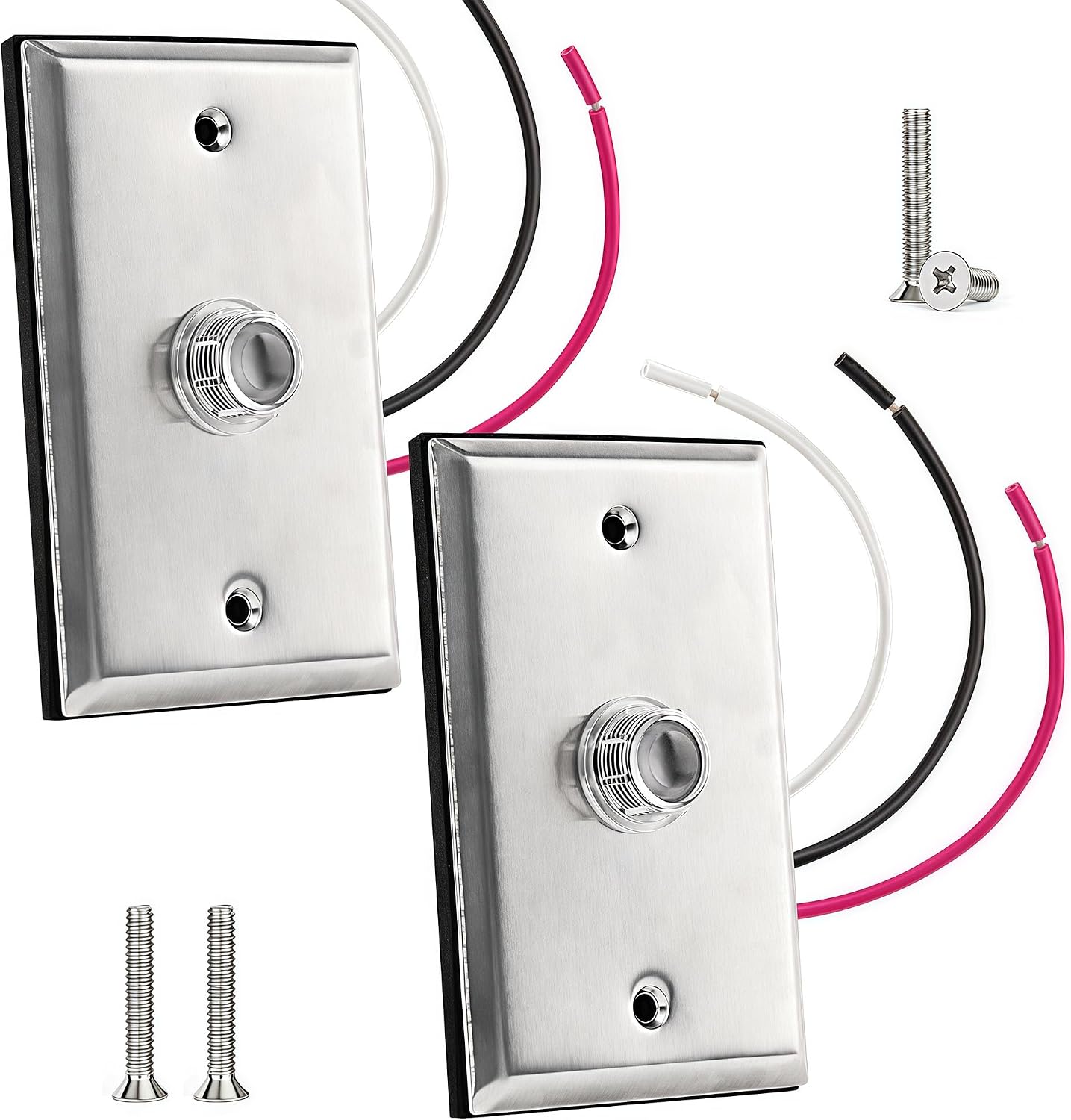 ppzhotocell Sensor for Outdoor Lights w/Wall Plate 2-Pack | Dusk to Dawn Wire-in Switch Photoelectric Control for Outdoor Lighting