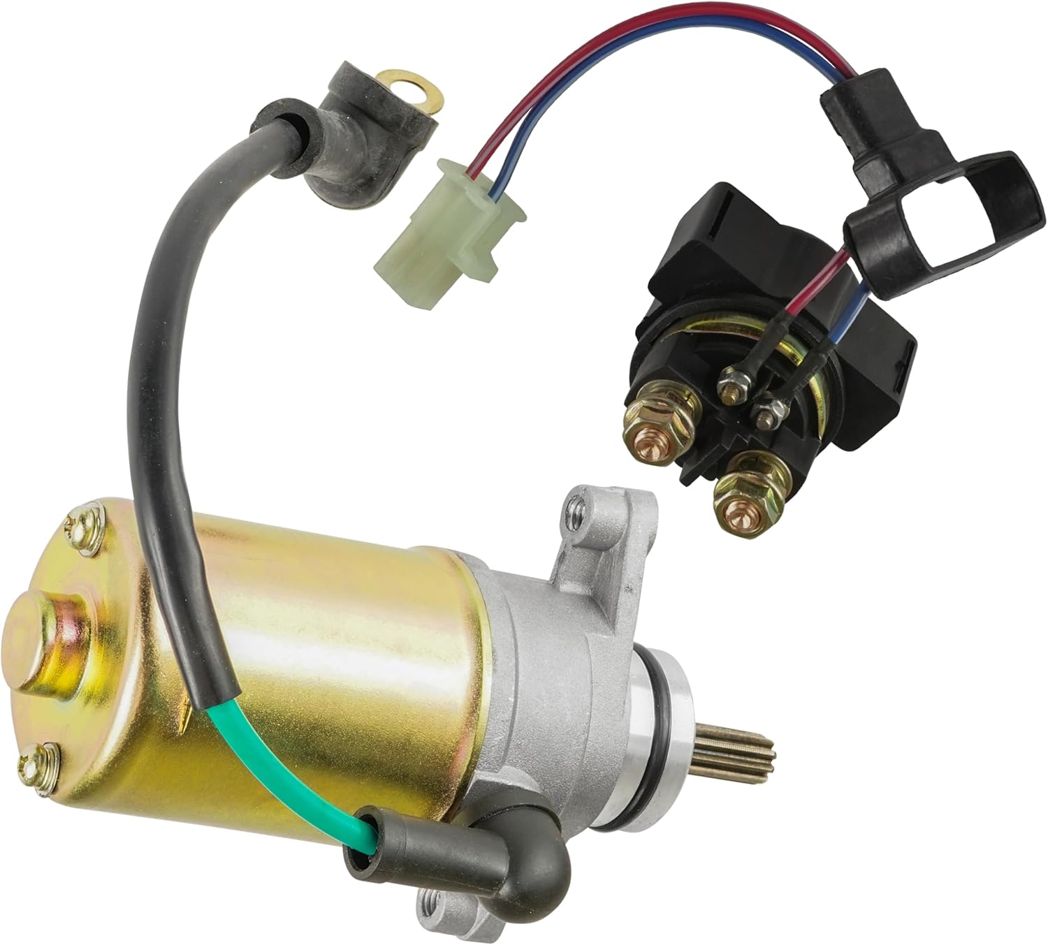 Caltric Starter Compatible with & Relay Solenoid Compatible with Yamaha Raptor 80 Yfm80 2002-2008