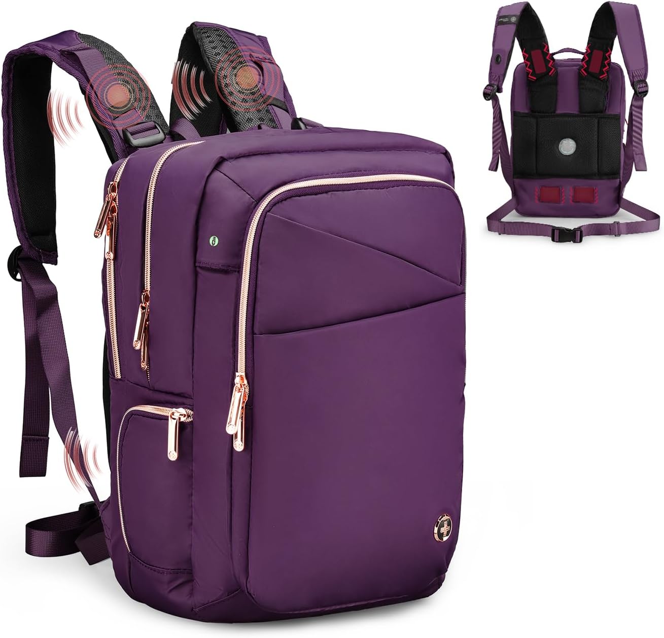 Swissdigital Design Massage Backpack for Women, Fits 15.6”