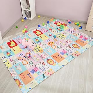 Amazon Brand - Supples Reversible Baby Playmat | Certified BIS-Approved Foldable Foam Mat for Learning & Crawling | 0.6 cm... Price In India