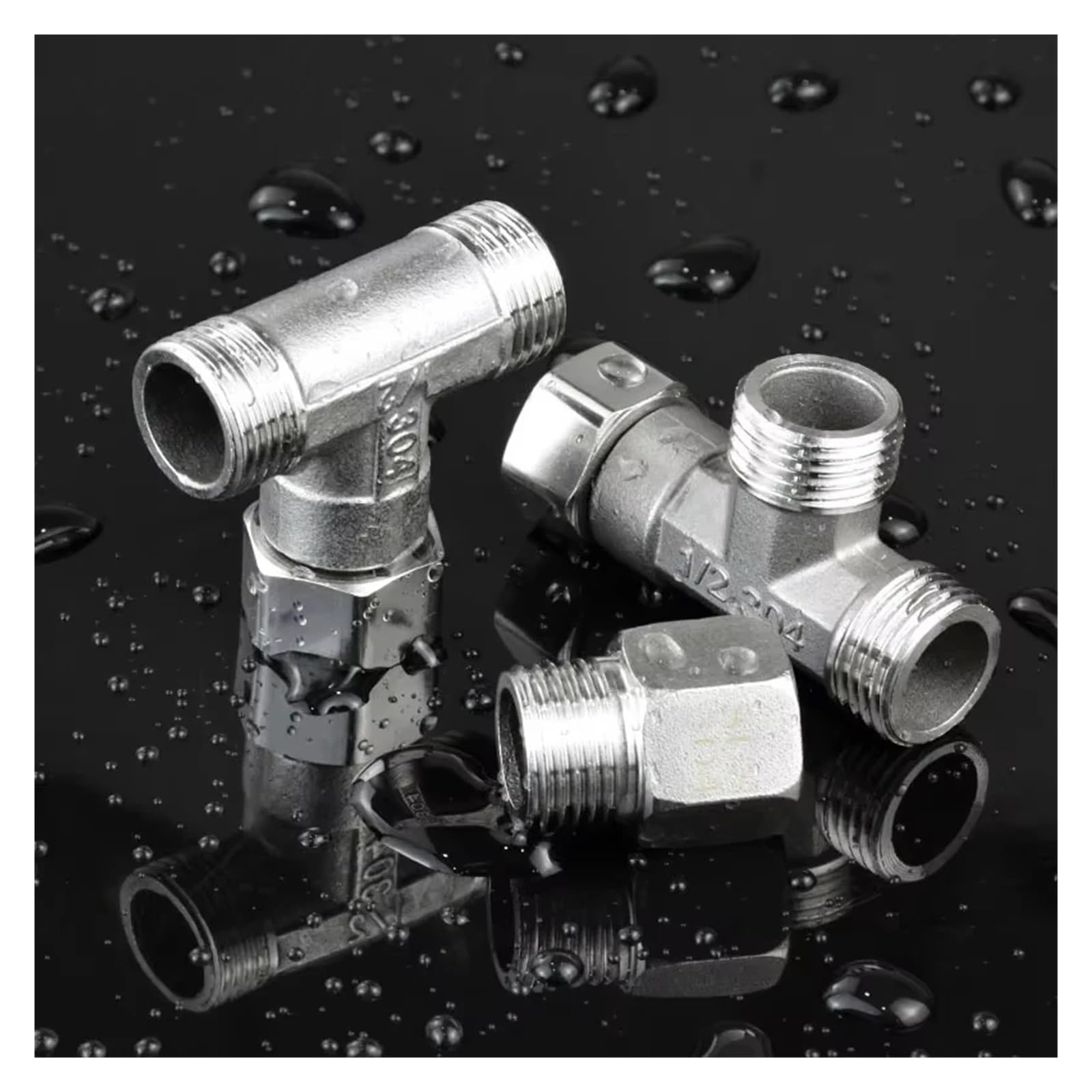 Adapter przełącznika prysznicowego ze stali nierdzewnej 3-drogowy G1/2