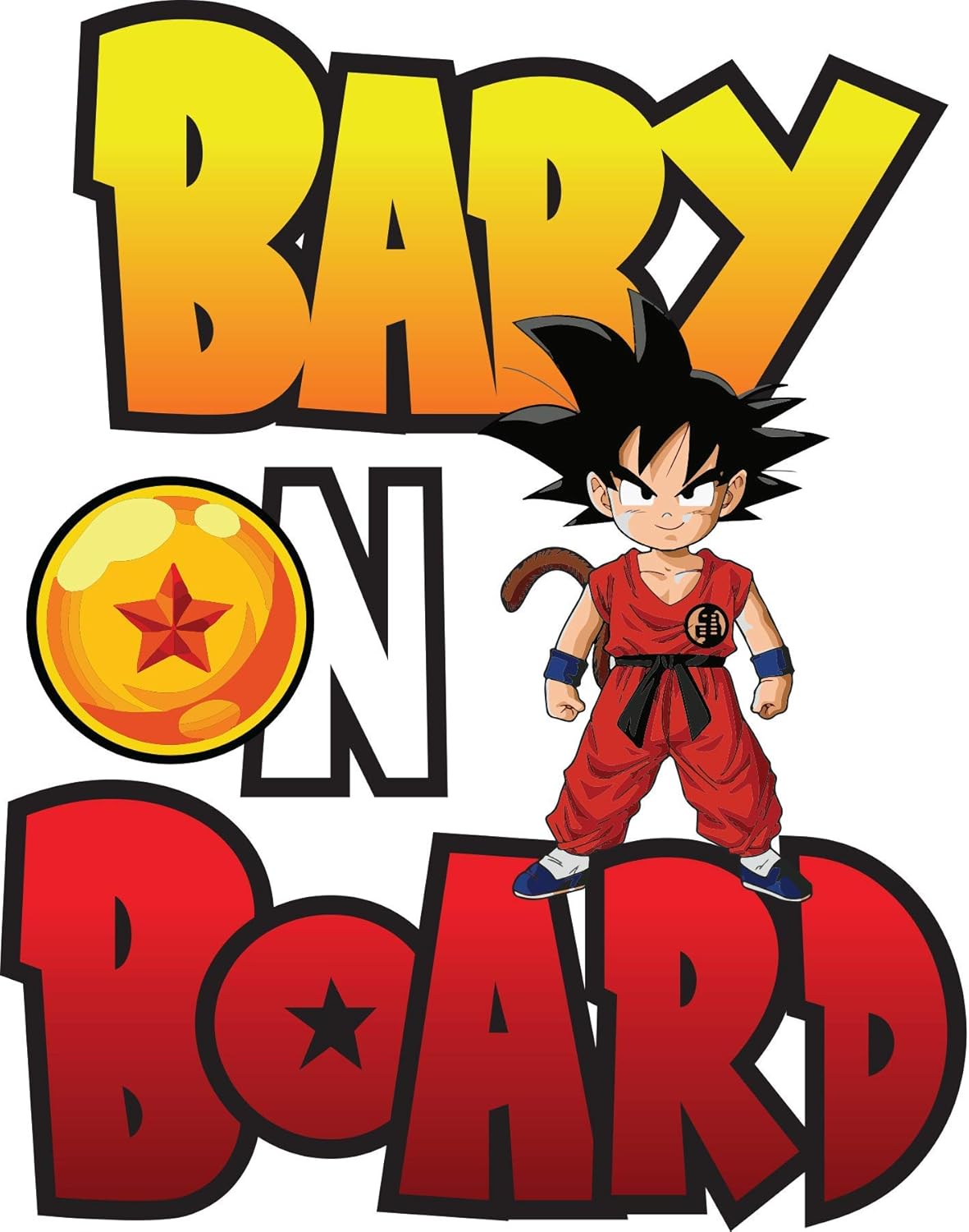 Amazon Com Baby On Board Dragon Ball Goku Sticker Decal Vinyl Sign For Car Truck Suv Bumper 6 X4 7 Automotive