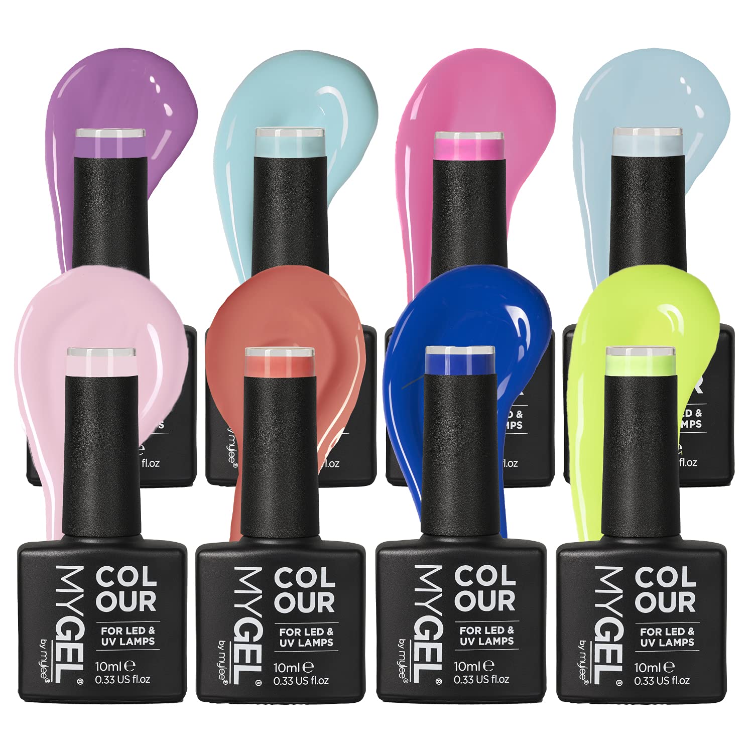 Buy Mylee The Full Works Gel Nail Polish LED Lamp Kit 8x MYGEL Colours
