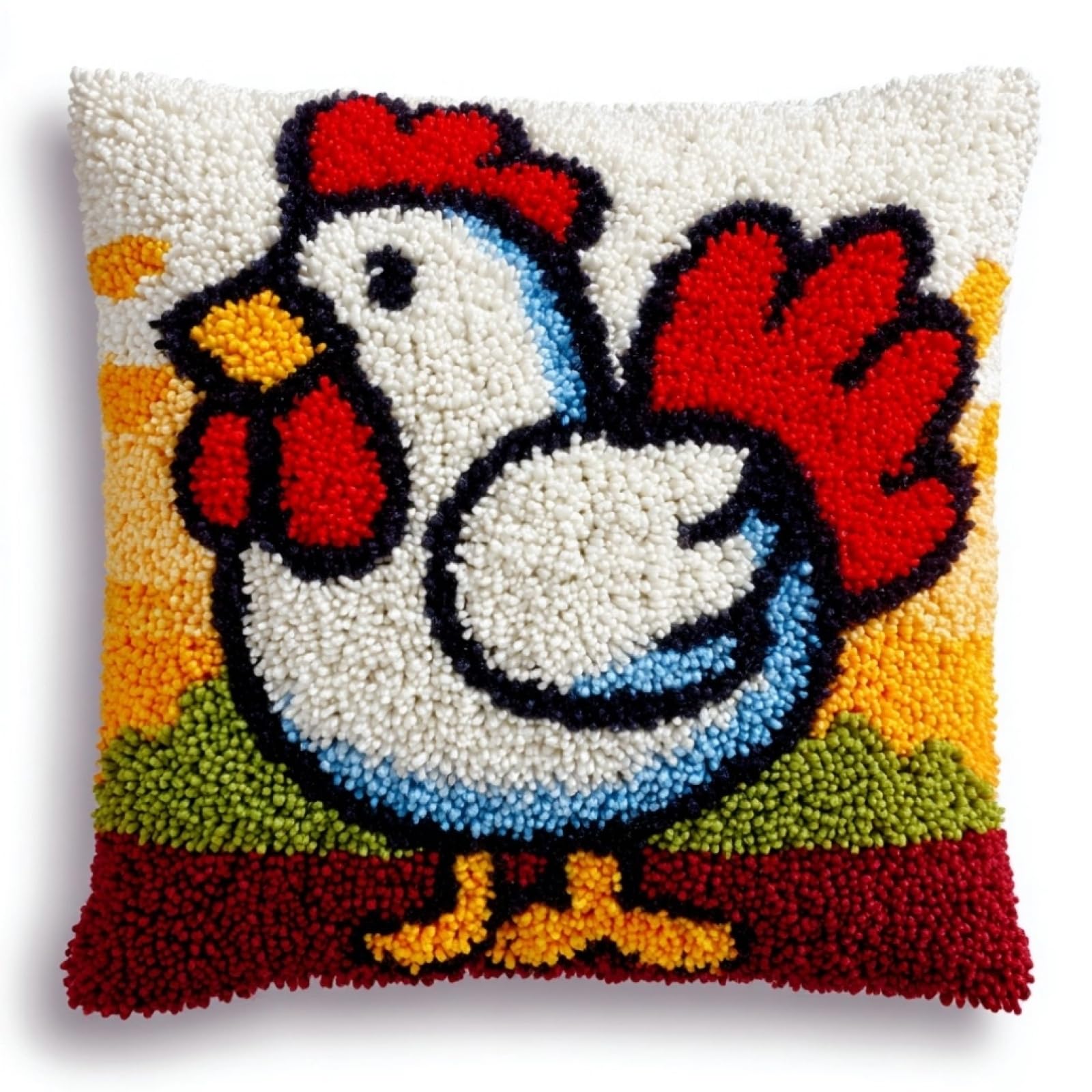 AxiangziK DIY Latch Hook Pillow Kit,Chicken
