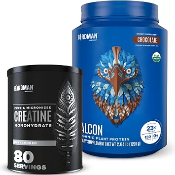 BIRDMAN Falcon Vegan Protein Powder + Micronized Creatine Monohydrate Bundle