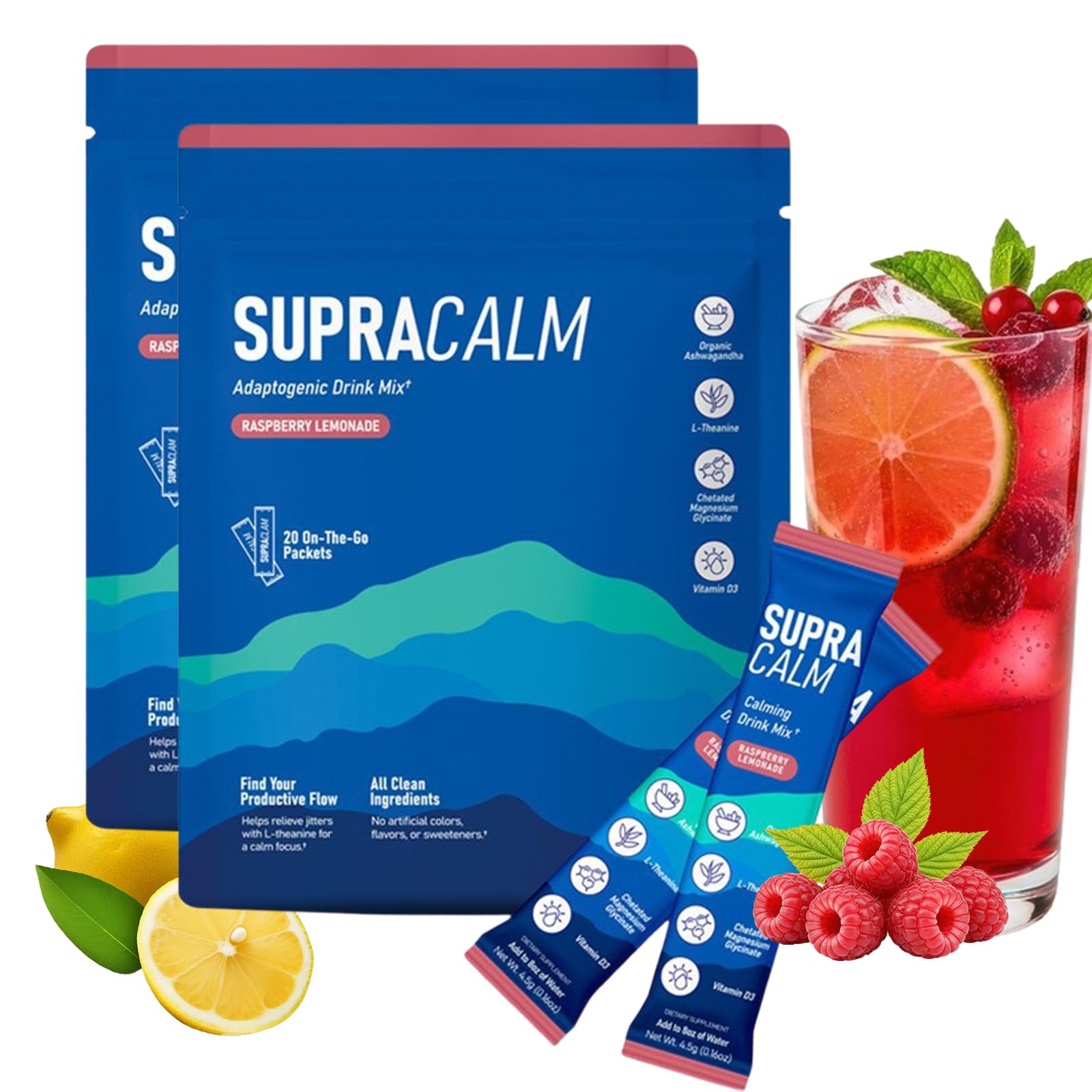 2026 New Cortisolo Cocktail in Polvere, Jello Cortisolo Cocktail Contiene Limone e Lampone, Ridurre il Cortisolo Dimagrire, Rimanere Rilassati & Ridurre Naturalmente lo Stress (2 Bustine)