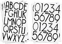 Vista 9 de 584 piezas 8 hojas Kit de letras y números de vinilo autoadhesivo de 1 pulgada, calcomanía moderna de números de buzón para buzón, letreros