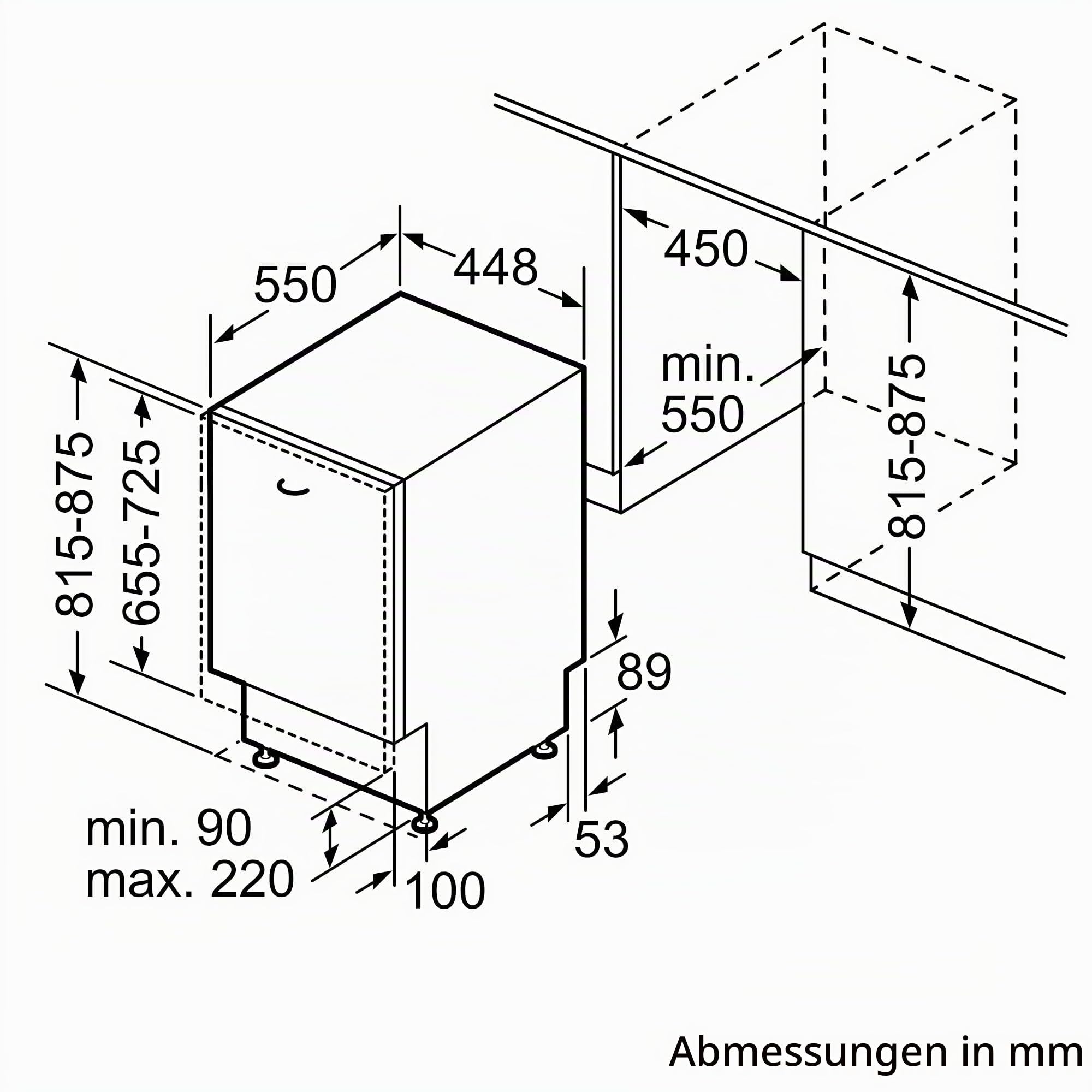 Bosch Serie 4 SPV4EMX25E Einbau-Geschirrspüler 45 cm Home Connect EfficientDry