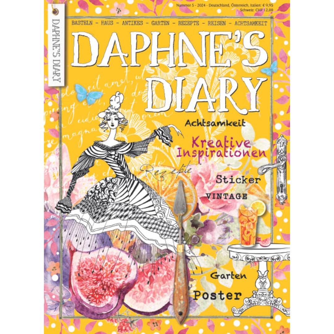 Daphne's Diary Magazyn #5 2024 (niemiecki) | magazyn o kreatywnym rzemiośle | dziennik estetyczny | tablica wizji | dziennik do kolorowania i samoopieki dla kobiet | idealny dla miłośników magazynów