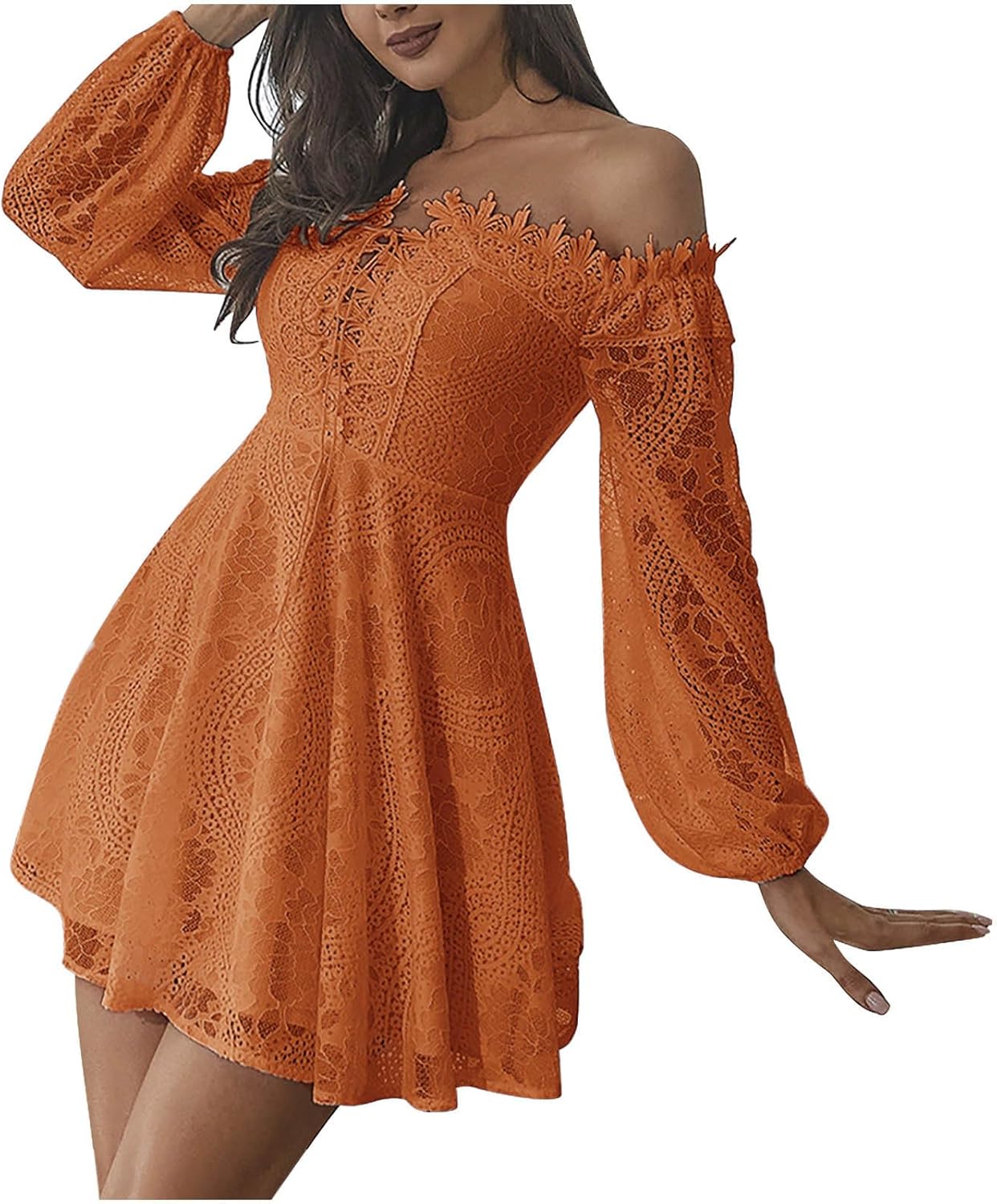white christmas dresses Cute Tight White Lace Lace-Up Back Short Sleeves Homecoming Dresses For  Girls, MH410