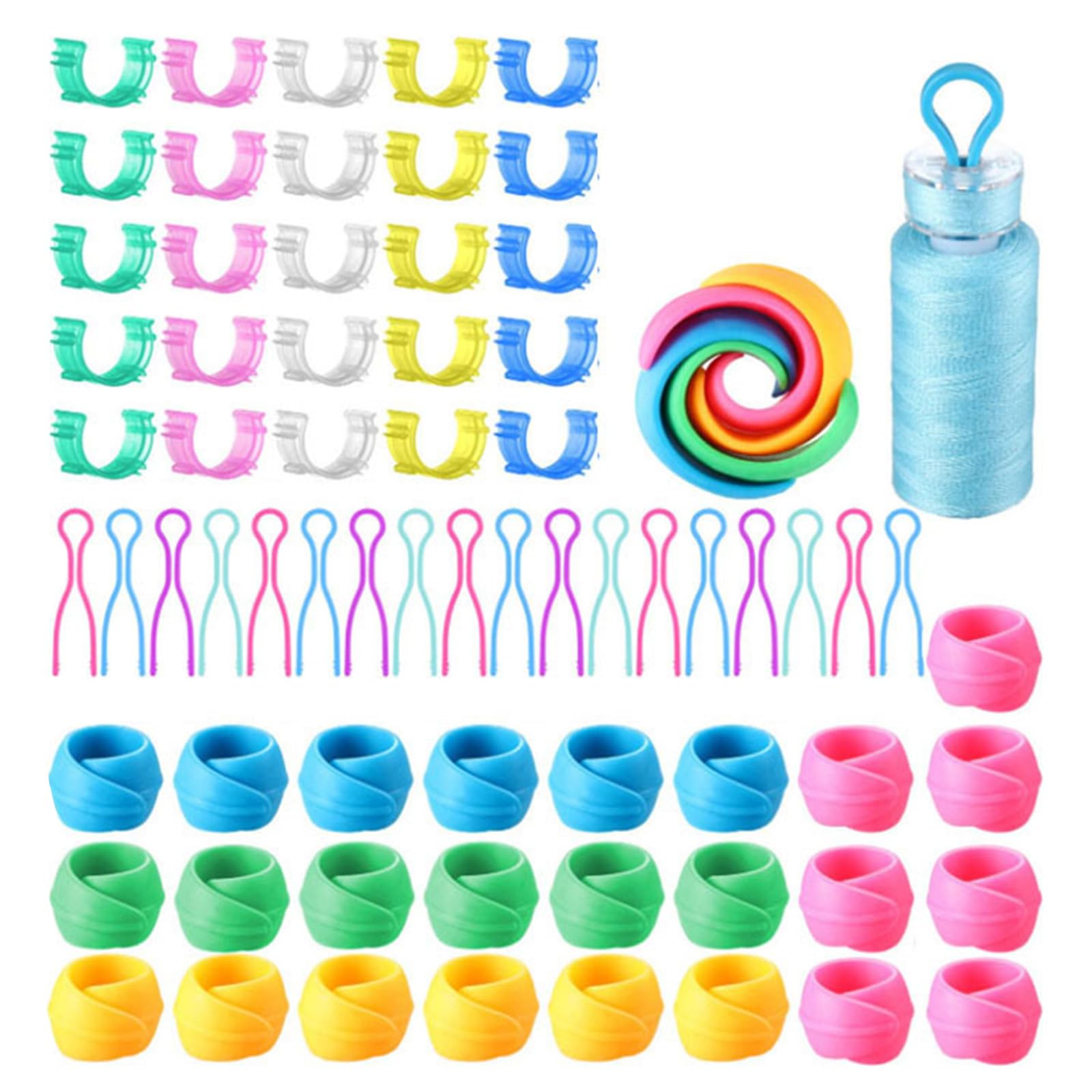 Xjdzineq Thread Spool Holder Clip Anti Slip Thread Spools Clamps Bobbin Organiser for Hand Quilting Sewing Project Sewing Clip Set