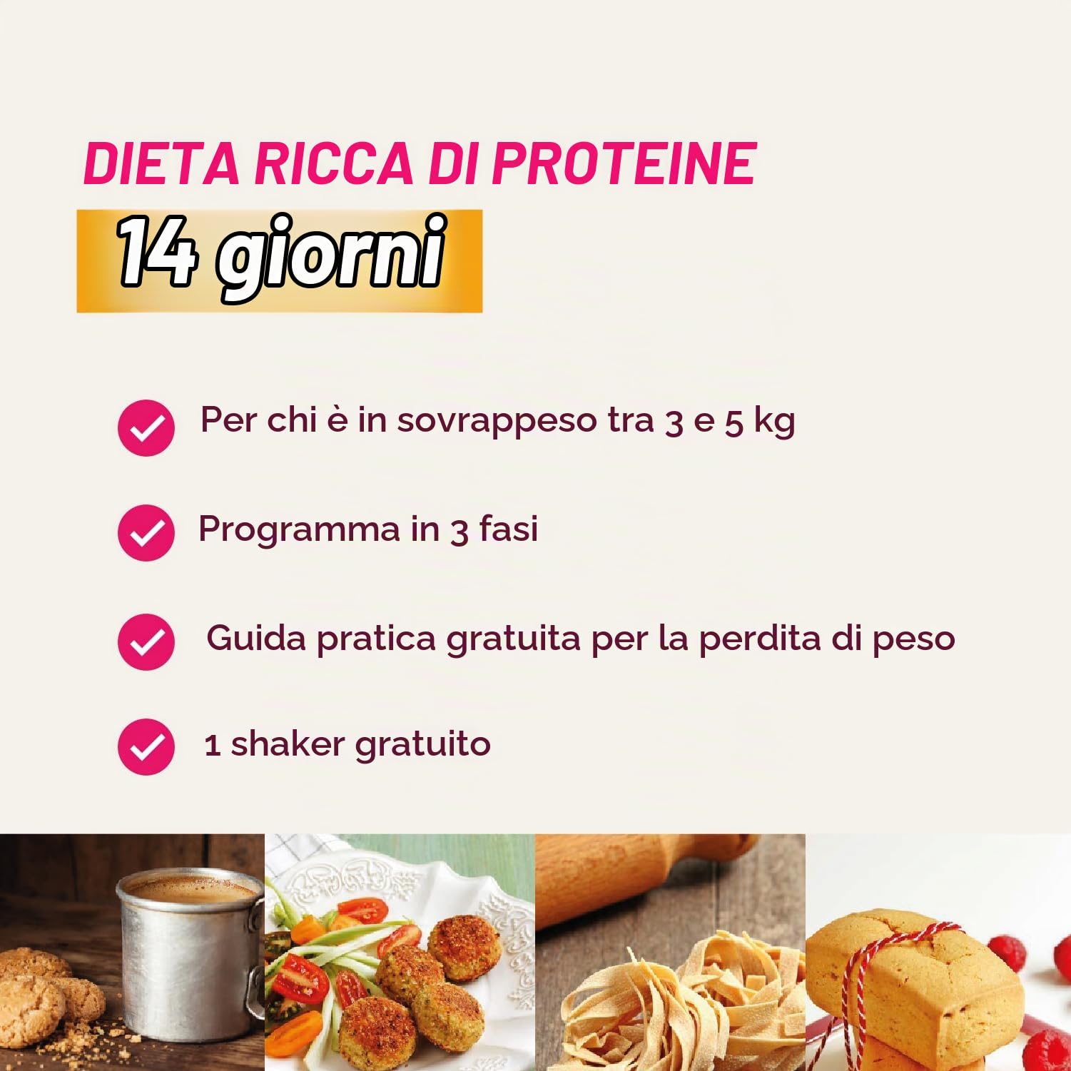 Dieta dimagrante iperproteica kit 14 giorni 33 prodotti senza glutine 1 shaker e 1 guida in omaggio – perdita di peso ottimizzata in 2 settimane