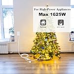 2-Prong Polarized Plug Extension Cord - White 20FT Male to Female 16Ga 13A | NEMA 1-15P to 1-15R, 16AWG 2Prong Polarized Power Plug & Outlet Long Extension Cord for Small Appliances/Christmas Light/Lamp