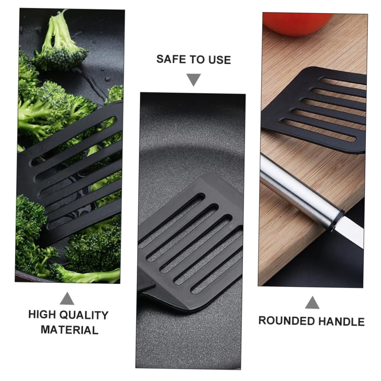 OFFSCH Stainless Steel Turner Spatula Set for Nonstick Pan 2-piece Cooking Utensils Kitchenware Turner for Non-stick Pan Heat-resistant Design