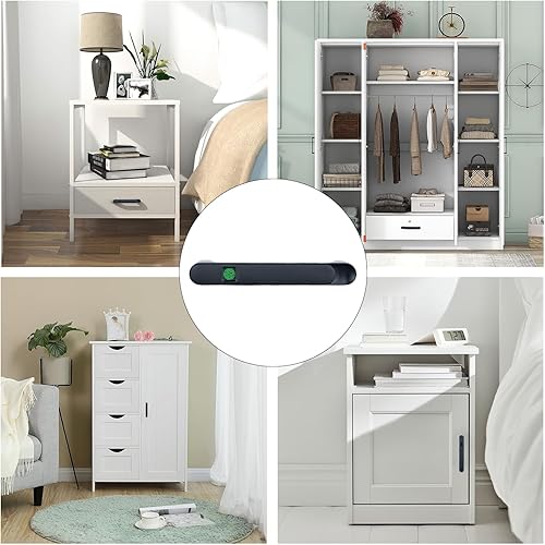 Miniatura 7 de Cerradura inteligente de gabinete de huellas dactilares, cerradura de muebles de ocultación negro mate con tiradormango, cerradura biométrica para