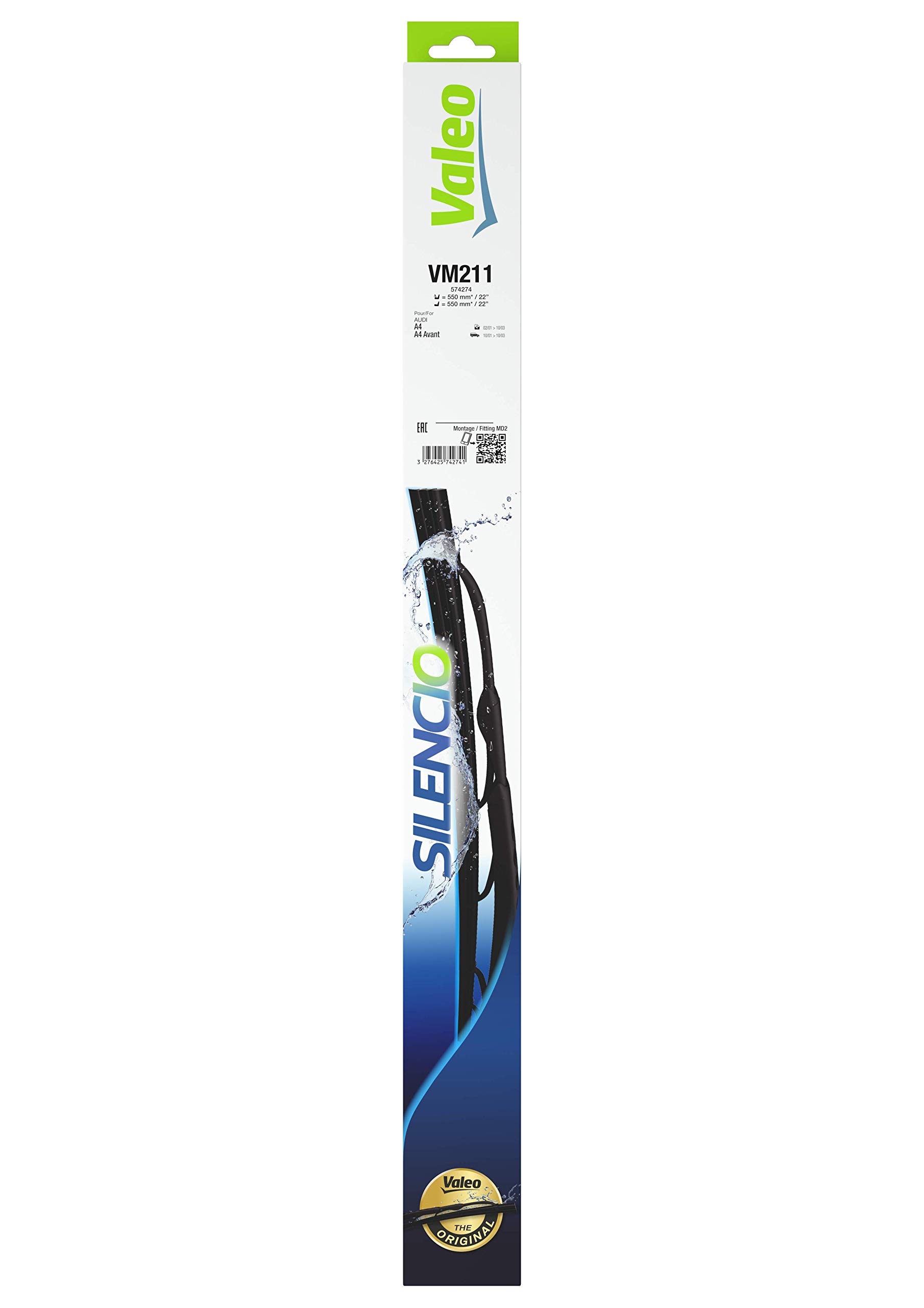 WIPER BLADE 574274 FOR AUDI A4/S4 AWA/ALT 2.0L AMB/AWM/BEX/BFB/AVJ 1.8L 4cyl A4