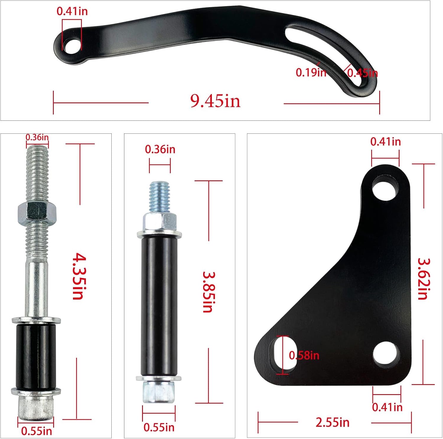 Power Steering Pump Mounting Bracket LWP SWP Compatible with SB SBC Ch-evy engines 262 265 283 302 305 307 327 350 400 Black
