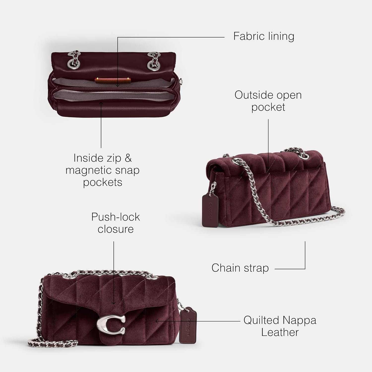 COACH womens Tabby Shoulder Bag 20 - Image 4