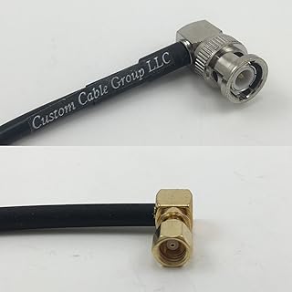 6 inch RG188 BNC MALE ANGLE to SMC Female Angle Pigtail Jumper RF coaxial cable 50ohm Quick USA Shipping