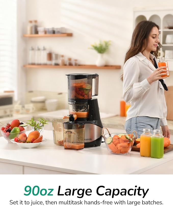 Extractor Jugos Prensado Frío Boca Ancha 6 Pulgadas 3 en 1 2 miniatura 7