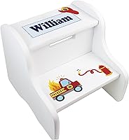 Vista 1 de Taburete de camión de bomberos personalizado para niños