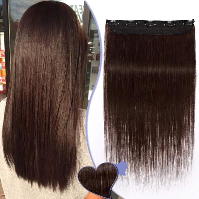 Extension a Clip Cheveux Naturel Monobande Rajout Cheveux Humain Lisse