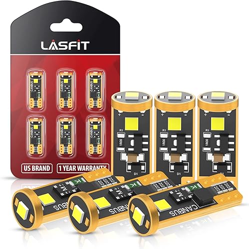 Miniatura 9 de LASFIT 194 bombillas LED de 6000 K, color blanco, T10 168 2825 W5W bombillas LED de repuesto, para luz de mapa de cúpula, luz de puerta, luz de