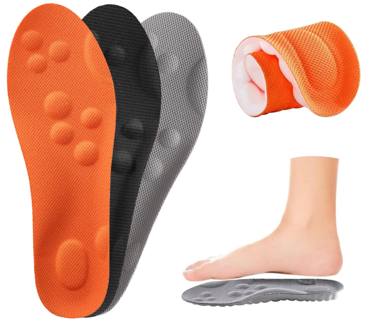 Maxee 3 Paar Orthopädische Einlegesohlen für Herren & Damen