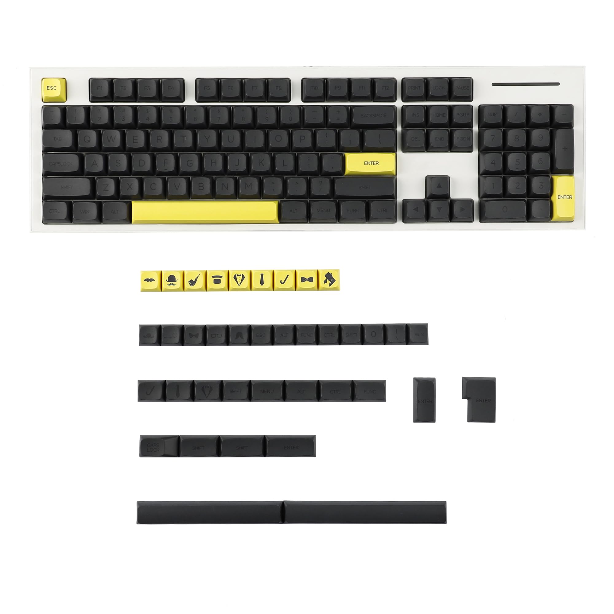 Amazon | YMDK 125 ZDA プロファイル XDA v2 Dye Sub PBT Gentleman